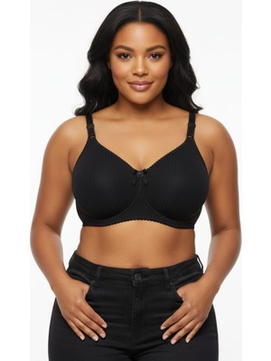 Wear Treasure Telsiz Süngerli C Cup Toparlayıcı Büyük Beden Fitilli Sütyen