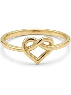 STANDART Sarmal Kalp 14 Ayar Altın Yüzük