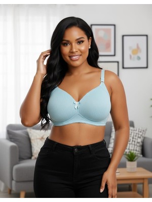 Wear Treasure Telsiz Süngerli C Cup Toparlayıcı Büyük Beden Fitilli Sütyen