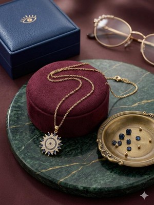 Anka Select El Yapımı Zirkon Taşlı Bronz Kolye Şık ve Zarif Özel Kolye