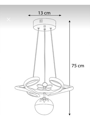 Kumsar Aydınlatma Dron Tek Top Gold 3 Renk  LED Avize Modeli