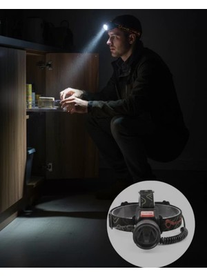 Uravas Store USB Type C Şarjlı Sensörlü Kafa Lambası Uzun Ömürlü Batarya