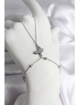 Uravas Store Çelik Gümüş Renk Model Kadın Şahmeran