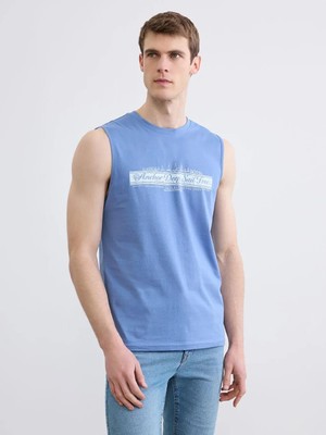 LC Waikiki Bisiklet Yaka Baskılı Erkek Kolsuz Tişört  (S6)