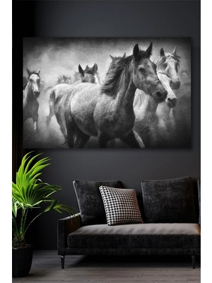 Şehzat Yılkı Atları Kanvas Duvar Tablo