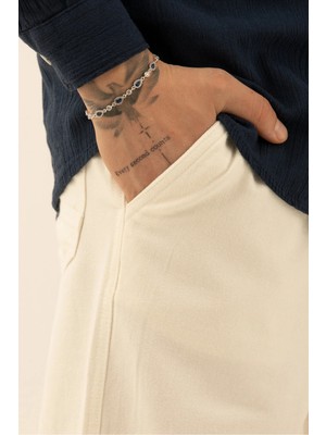 Fjellor Olarion 925 Ayar Gümüş Lacivert Damla Taşlı Erkek Bileklik – Parlak Zirkon Detaylı