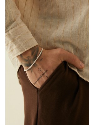 Fjellor Valar 925 Ayar Erkek Gümüş Bileklik – Halat Kalın Burgu El Işçiliği Özel Tasarım