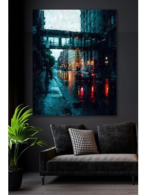 Şehzat Yağmur ve Akşam Kanvas Duvar Tablo