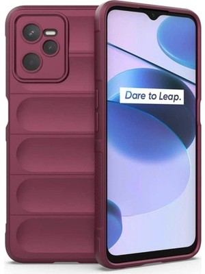 Buğz Realme C35 Kılıf Optimum Silikon - Bordo