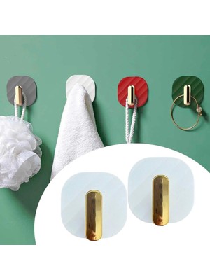 Uravas Store 2li Yapışkanlı Askılık Dolap Kapak Kulpu Beyaz