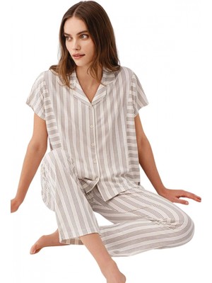 MiraLive Marsilyan- Gömlek Pijama Takım Kadın PC9178-S