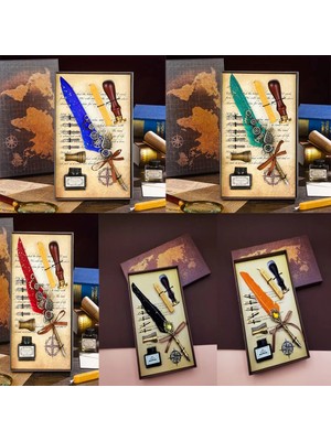 Uravas Store Tüylü Mürekkepli Divit Kalem Seti