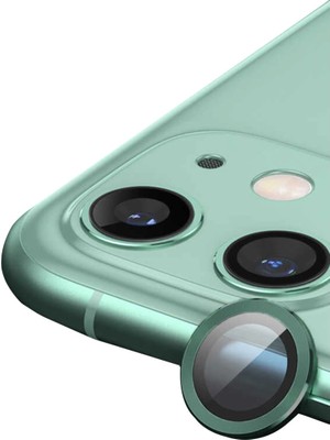 Buğz Iphone 12 Mini Raze Metal Kamera Lens - Yeşil
