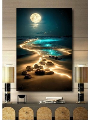 Şehzat 3 Boyutlu Tropikal Doğa Manzara Temalı Kanvas Tablo