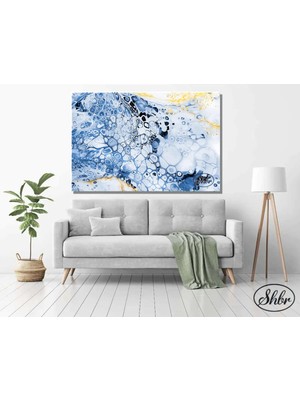 Şehzat Tekli Yatay Kanvas Tablo Muhteşem Soyut Resim, Vıp Baskı, Dekoratif Duvar Tablosu