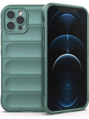 Buğz Iphone 12 Pro Kılıf Optimum Silikon - Koyu Yeşil