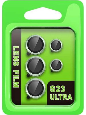 Buğz Samsung Galaxy S23 Ultra Raze Metal Kamera Lens - Yeşil