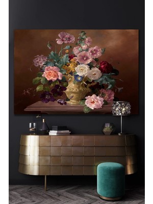 Şehzat Dekoratif Buket Kanvas Duvar Tablo