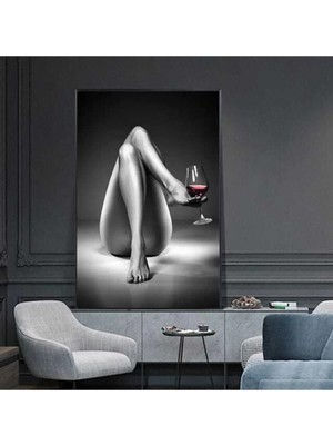 Şehzat Dekoratif Women & Wine Kanvas Tablo