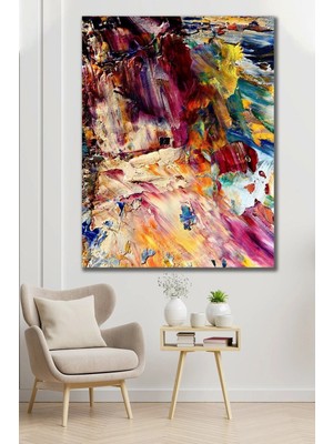 Şehzat Yağlı Boya Görünümlü Renkler Kanvas Tablo