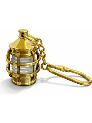 Nuveden Ieg™ Pirinç Gemi Feneri Tasarımlı Anahtarlık