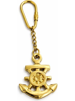 Store Mania Pirinç Çapalı Dümen Tasarımlı Anahtarlık  STRMIA-RSTTT34