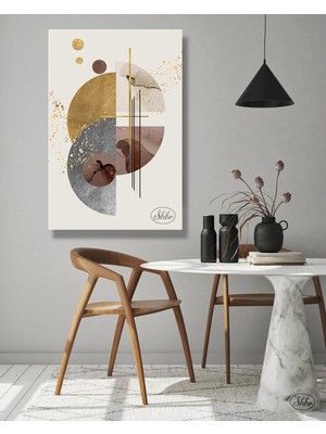 Şehzat Tekli Dikey Kanvas Tablo, Geometrik, Estetik, Modern, Dekoratif Kanvas Duvar Tablosu