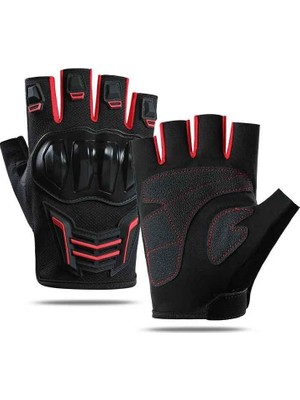 Zigver Unisex Korumalı Yarım Motorsiklet Eldiveni