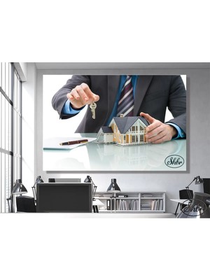 Şehzat Tekli Yatay Kanvas Tablo, Emlak Ofisi, Emlakçı, Gyo Firmaları, Dekoratif Kanvas Duvar Tablosu