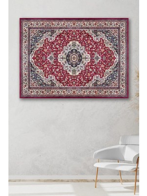 Şehzat Geleneksel Halı Görünümlü Kanvas Tablo