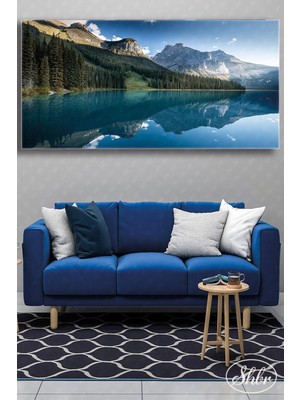 Şehzat Tekli Yatay Kanvas Duvar Tablosu Salon Yatak Odası Mutfak Kafe Ofis Emerald Gölü