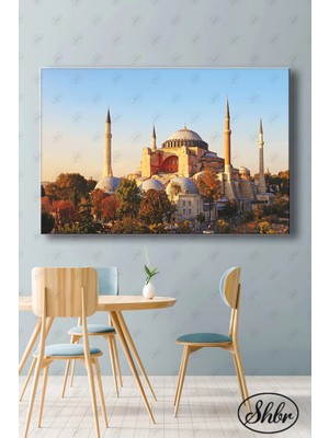 Şehzat Tekli Yatay Dekoratif Kanvas Tablo Salon Yatak Odası Ofis Ayasofya Cami