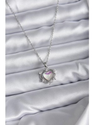 Uravas Store Çelik Zincir Gümüş Renk Model Kadın Kolye - TJ-BKO7823