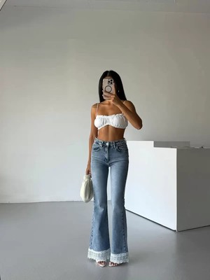 Dadya Milla Dadyaml Lace Touch Flare Jean 9561