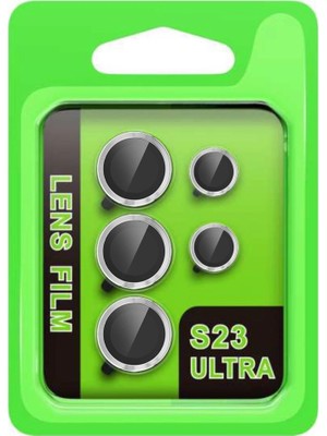 Buğz Samsung Galaxy S23 Ultra Raze Metal Kamera Lens - Gümüş