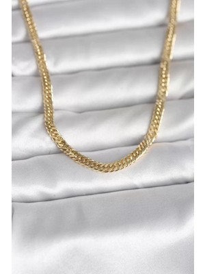 Uravas Store cm 14K Gold Renk Zincir Model 45 cm Kadın Kolye - TJ-BKO11004