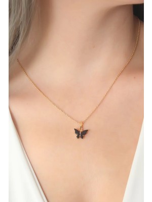 Uravas Store Gold Siyah Renk Figür Kadın Kolye - TJ-BKO6812