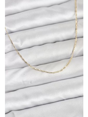 Uravas Store cm 14K Gold Renk Kesme Model 60 cm Kadın Kolye - TJ-BKO10931