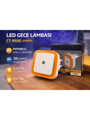 EyluX Shop Modern Sensörlü Mini LED Gece Lambası LED Spot Fotoselli Gece Lambası