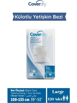 Coverdry Külotlu Yetişkin Hasta Bezi Large 120 Adet