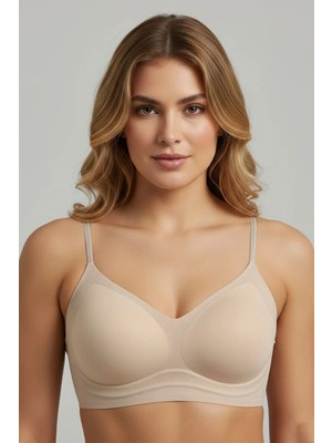 C&city Balensiz Dikişsiz Lazer Ip Askılı Pedli Sütyen C26235 Ten