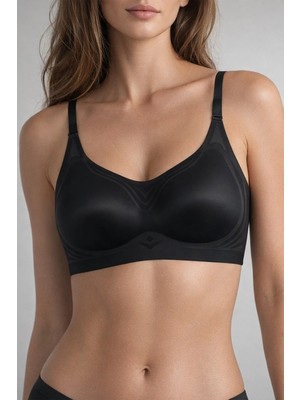 C&city Balensiz Dikişsiz Lazer Çıkarılabilir Pedli Sütyen C26240 Siyah