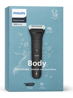 Philips Bodygroom 5000 Islak Kuru Vücut Tıraş Makinesi BG5020/15 100 Dk Şarjlı