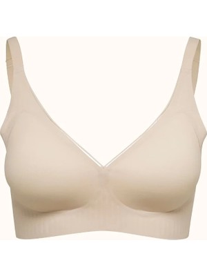 C&city Balensiz Dikişsiz Lazer Kesim Pedli Sütyen CC417 Ten