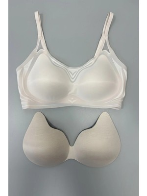 C&city Balensiz Dikişsiz Lazer Çıkarılabilir Pedli Sütyen C26240 Pembe