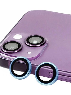 Buğz Iphone 14 Plus Raze Metal Kamera Lens - Mavi