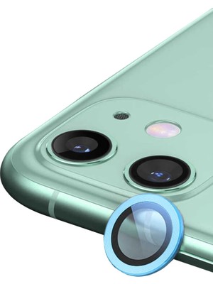 Buğz Iphone 12 Mini Raze Metal Kamera Lens - Mavi