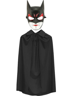 Buğz Batman Maskesi Catwoman ve Batman Pelerini Siyah Set