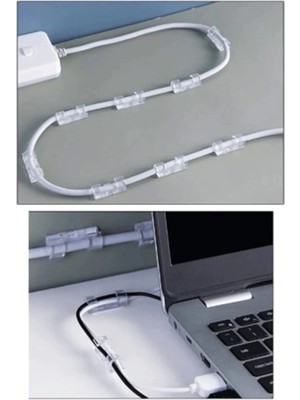 Uravas Store Kablo Sabitleyici Klipsler 20 Adet Kablo Düzenleyici Duvar Fayans Cam Kablo Tutucu Yapışkanlı Klips