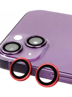Buğz Iphone 14 Plus Raze Metal Kamera Lens - Kırmızı